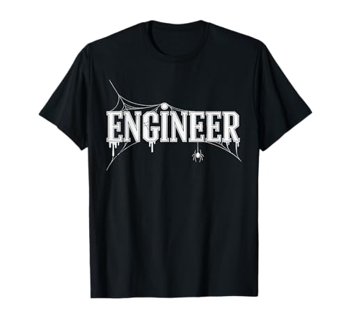 Halloween Ingenieur Spinnennetz Engineering Herren Damen T-Shirt von Spooky Engineer Halloween Engineering Joke