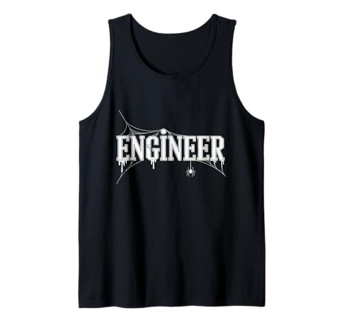 Halloween Ingenieur Spinnennetz Engineering Herren Damen Tank Top von Spooky Engineer Halloween Engineering Joke