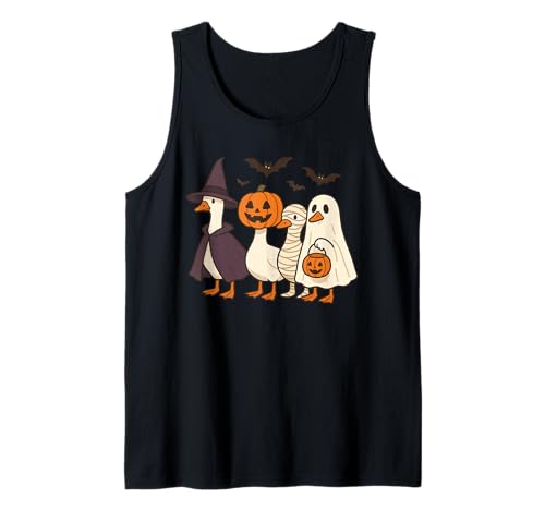 Niedliche Halloween-Gans Hexe Kürbis Mama und Geist Tank Top Niedliche Halloween-Gans Hexe Kürbis Mama und Geist Tank Top von Spooky Farmyard Feather Friends