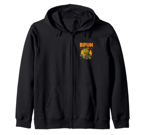 Bruh Zombie, Jungen Mädchen Kinder Halloween Kapuzenjacke von Spooky Fun Halloween Stuff For Kids