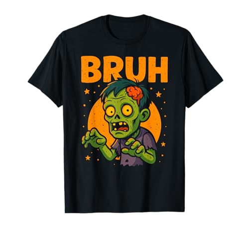 Bruh Zombie, Jungen Mädchen Kinder Halloween T-Shirt von Spooky Fun Halloween Stuff For Kids