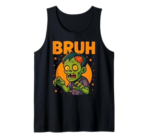 Bruh Zombie, Jungen Mädchen Kinder Halloween Tank Top Bruh Zombie, Jungen Mädchen Kinder Halloween Tank Top von Spooky Fun Halloween Stuff For Kids