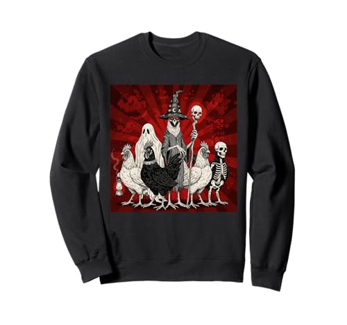 Halloween Lustiges Gruseliges Huhn Kostüm Männer Frauen Sweatshirt Halloween Lustiges Gruseliges Huhn Kostüm Männer Frauen Sweatshirt von Spooky Funny Chicken Halloween Apparel