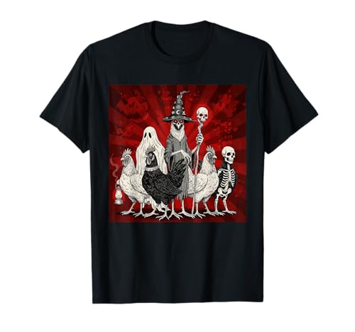 Halloween Lustiges Gruseliges Huhn Kostüm Männer Frauen T-Shirt von Spooky Funny Chicken Halloween Apparel