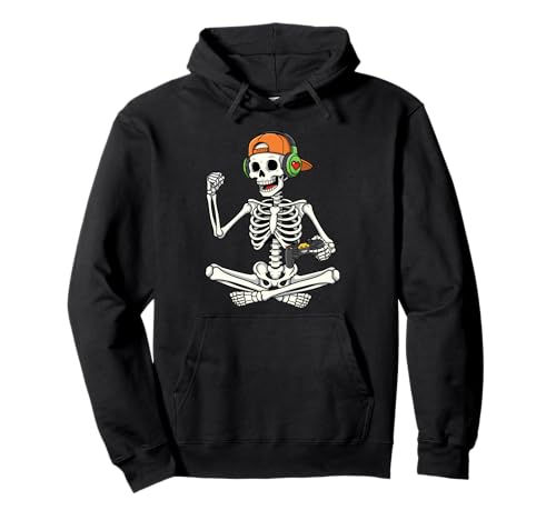 Winning Skeleton Gamer Lustiges Halloween-Videospiel Score Jungen Pullover Hoodie von Spooky Gamer Victory Co