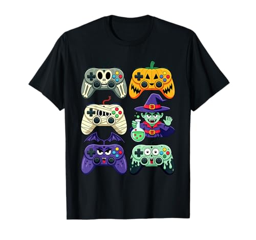 Halloween Zombie Skelett Gamer Controller Jungen Spaß T-Shirt Halloween Zombie Skelett Gamer Controller Jungen Spaß T-Shirt von Spooky Gaming Controllers Halloween Boys Zombie