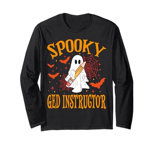 Gruselig GED Lehrer Geist Lustig Halloween Schule Frauen Langarmshirt Gruselig GED Lehrer Geist Lustig Halloween Schule Frauen Langarmshirt von Spooky Ghost Halloween for Teachers And Students