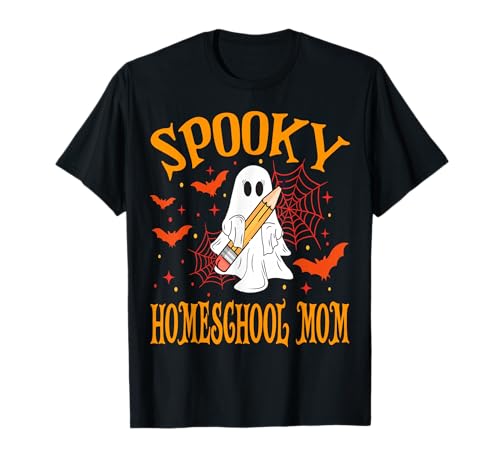 Gruselige Homeschool Mama Geist Lustig Halloween Schule Frauen T-Shirt Gruselige Homeschool Mama Geist Lustig Halloween Schule Frauen T-Shirt von Spooky Ghost Halloween for Teachers And Students
