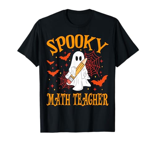 Gruselige Mathematiklehrerin Geist Lustig Halloween Schule Frauen T-Shirt von Spooky Ghost Halloween for Teachers And Students