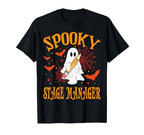 Gruseliger Bühnenmanager Geist Lustig Halloween Schule Frauen T-Shirt Gruseliger Bühnenmanager Geist Lustig Halloween Schule Frauen T-Shirt von Spooky Ghost Halloween for Teachers And Students