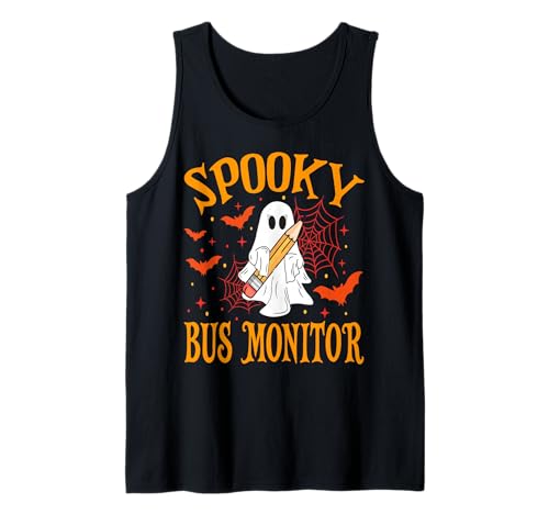 Gruseliger Bus Monitor Geist Lustig Halloween Schule Frauen Tank Top von Spooky Ghost Halloween for Teachers And Students