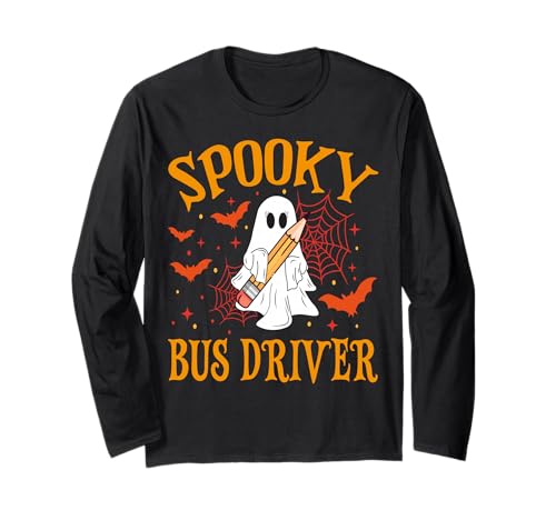 Gruseliger Busfahrer Geist Lustig Halloween Schule Frauen Langarmshirt Gruseliger Busfahrer Geist Lustig Halloween Schule Frauen Langarmshirt von Spooky Ghost Halloween for Teachers And Students