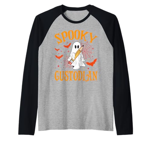 Gruseliger Custodian Ghost Funny Halloween School Women Raglan Gruseliger Custodian Ghost Funny Halloween School Women Raglan von Spooky Ghost Halloween for Teachers And Students