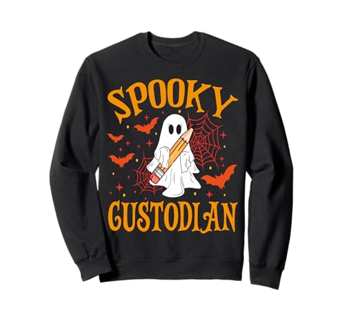 Gruseliger Custodian Ghost Funny Halloween School Women Sweatshirt Gruseliger Custodian Ghost Funny Halloween School Women Sweatshirt von Spooky Ghost Halloween for Teachers And Students