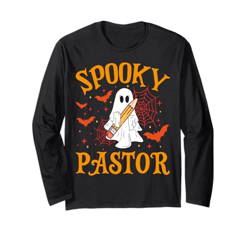 Gruseliger Pastor Geist Lustig Halloween Schule Frauen Langarmshirt Gruseliger Pastor Geist Lustig Halloween Schule Frauen Langarmshirt von Spooky Ghost Halloween for Teachers And Students