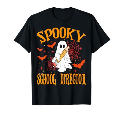 Gruseliger Schuldirektor Geist Lustig Halloween Schule Frauen T-Shirt von Spooky Ghost Halloween for Teachers And Students
