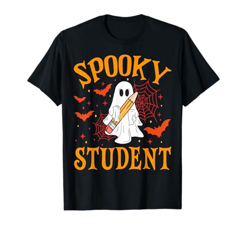 Gruseliger Student Geist Lustig Halloween Schule Frauen T-Shirt Gruseliger Student Geist Lustig Halloween Schule Frauen T-Shirt von Spooky Ghost Halloween for Teachers And Students
