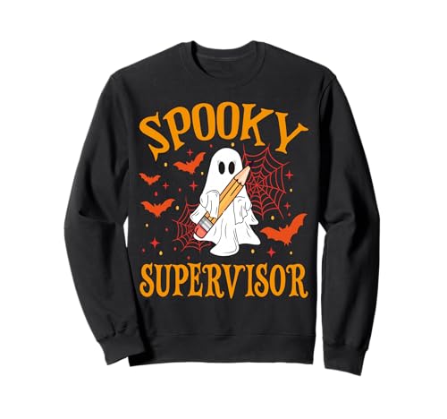 Gruseliger Supervisor Ghost Lustig Halloween Schule Frauen Sweatshirt Gruseliger Supervisor Ghost Lustig Halloween Schule Frauen Sweatshirt von Spooky Ghost Halloween for Teachers And Students