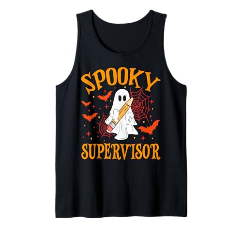 Gruseliger Supervisor Ghost Lustig Halloween Schule Frauen Tank Top Gruseliger Supervisor Ghost Lustig Halloween Schule Frauen Tank Top von Spooky Ghost Halloween for Teachers And Students
