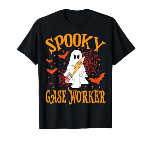 Gruseliges Etui Arbeiter Geist Lustig Halloween Schule Frauen T-Shirt Gruseliges Etui Arbeiter Geist Lustig Halloween Schule Frauen T-Shirt von Spooky Ghost Halloween for Teachers And Students