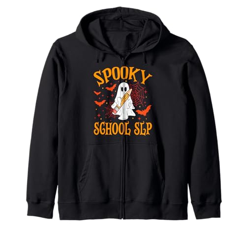 Spooky School SLP Ghost Lustiges Halloween-Schulmädchen für Damen Kapuzenjacke Spooky School SLP Ghost Lustiges Halloween-Schulmädchen für Damen Kapuzenjacke von Spooky Ghost Halloween for Teachers And Students