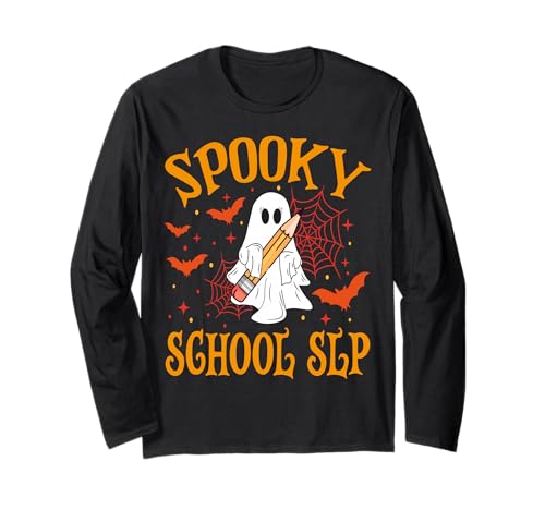 Spooky School SLP Ghost Lustiges Halloween-Schulmädchen für Damen Langarmshirt Spooky School SLP Ghost Lustiges Halloween-Schulmädchen für Damen Langarmshirt von Spooky Ghost Halloween for Teachers And Students