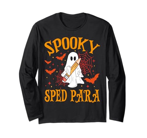 Spooky Sped para Ghost Lustiges Halloween-Schulmädchen für Damen Langarmshirt Spooky Sped para Ghost Lustiges Halloween-Schulmädchen für Damen Langarmshirt von Spooky Ghost Halloween for Teachers And Students