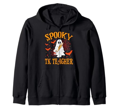 Spooky TK Lehrer Geist Lustig Halloween Schule Frauen Kapuzenjacke Spooky TK Lehrer Geist Lustig Halloween Schule Frauen Kapuzenjacke von Spooky Ghost Halloween for Teachers And Students