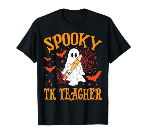 Spooky TK Lehrer Geist Lustig Halloween Schule Frauen T-Shirt von Spooky Ghost Halloween for Teachers And Students