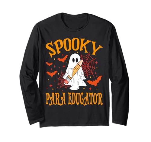 Spooky para Pädagoge Geist Lustig Halloween Schule Frauen Langarmshirt Spooky para Pädagoge Geist Lustig Halloween Schule Frauen Langarmshirt von Spooky Ghost Halloween for Teachers And Students