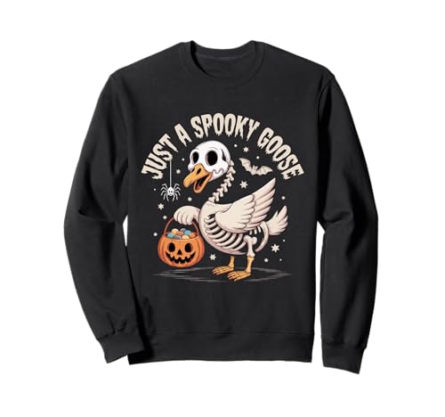 Just a Spooky Goose Süßes Skelett Halloween Frauen Mädchen Sweatshirt Just a Spooky Goose Süßes Skelett Halloween Frauen Mädchen Sweatshirt von Spooky Goose Halloween Funny Costume
