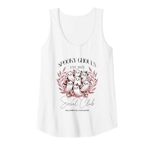 Damen Spooky Ghouls Social Club Lustiges Halloween Ganzjährig Tank Top Damen Spooky Ghouls Social Club Lustiges Halloween Ganzjährig Tank Top von Spooky Halloween All Year Round Designs