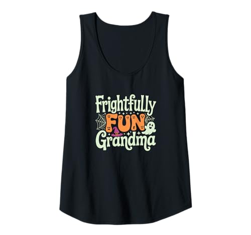 Damen Schrecklich lustiger niedlicher Halloween-Hexengeist für Großmutter Tank Top von Spooky Halloween Apparel for Cool Grandmas