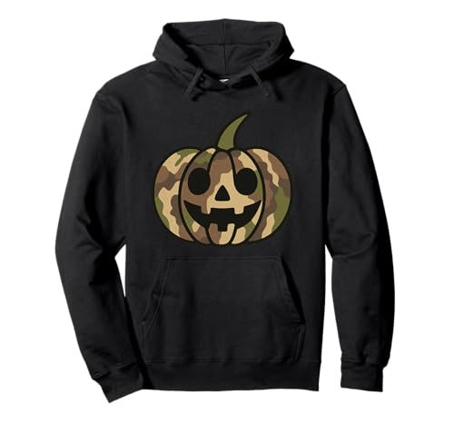 Camouflage Kürbis Halloween Herren Damen Kinder Pullover Hoodie von Spooky Halloween Camo Camouflage Pumpkin