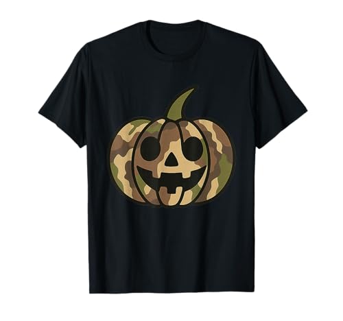 Camouflage Kürbis Halloween Herren Damen Kinder T-Shirt von Spooky Halloween Camo Camouflage Pumpkin