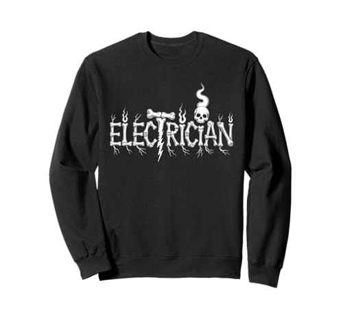 Lustiger Elektriker Halloween Totenkopf Lineman Herren Damen Sweatshirt Lustiger Elektriker Halloween Totenkopf Lineman Herren Damen Sweatshirt von Spooky Halloween Electrician Skeleton Costume