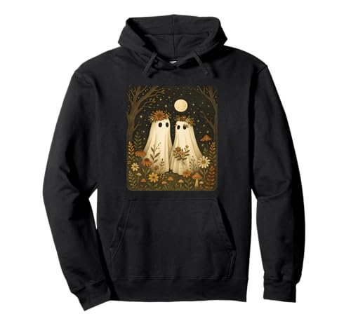 Blumenwald Niedlicher Geist Frauen Mädchen Halloween Pullover Hoodie Blumenwald Niedlicher Geist Frauen Mädchen Halloween Pullover Hoodie von Spooky Halloween Floral Ghost Vintage