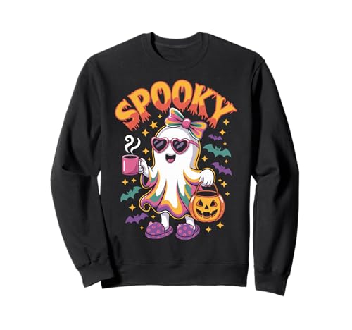 Spooky Halloween Ghost Colorful Coquette Bow Girl Women Sweatshirt Spooky Halloween Ghost Colorful Coquette Bow Girl Women Sweatshirt von Spooky Halloween Ghost Colorful Coquette Bow Tee