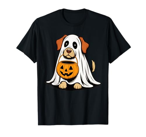 Lustiger My Dog is My Boo Halloween Ghost Dog Men Women Kids T-Shirt von Spooky Halloween Pet Designs for Dogs Lovers Sar
