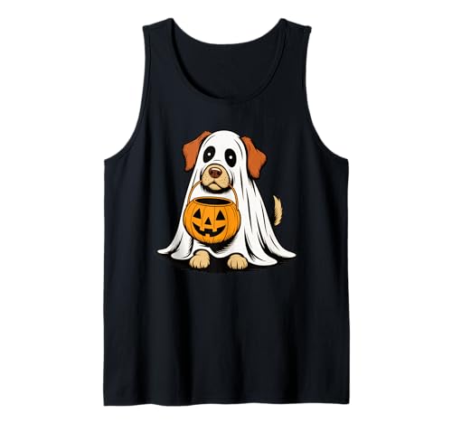 Lustiger My Dog is My Boo Halloween Ghost Dog Men Women Kids Tank Top von Spooky Halloween Pet Designs for Dogs Lovers Sar