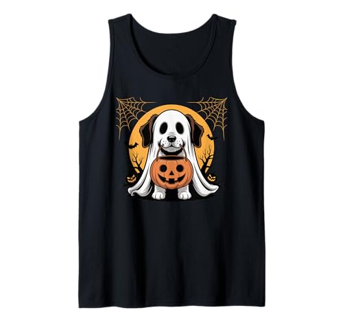 Lustiger My Dog is My Boo Halloween Ghost Dog Men Women Kids Tank Top von Spooky Halloween Pet Designs for Dogs Lovers Sar