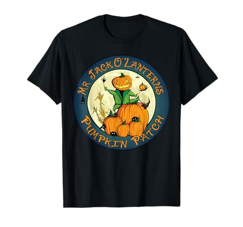 Mr Jack O Laterne Kürbis Patch Lustig Halloween T-Shirt von Spooky Halloween Pumpkin Patch Jack O Lantern