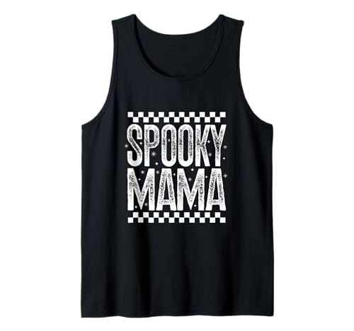 Spooky Mama Retro Halloween Season Hexe Zitat Spruch Geschenk Tank Top von Spooky Mama T-Shirt Co.