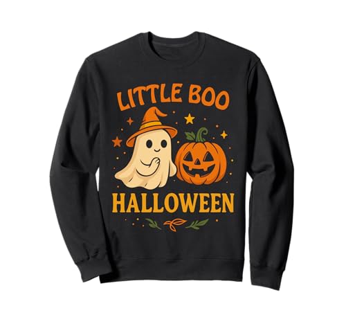 Halloween Kinder Design Little Boo Geist mit Kürbis süß Sweatshirt Halloween Kinder Design Little Boo Geist mit Kürbis süß Sweatshirt von Spooky Minis by Christine-Krahl