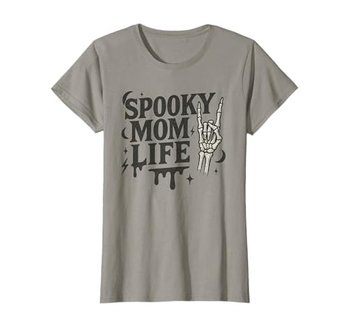 Damen Gruseliges Mom Life Halloween-Skelett-Tropf-Design T-Shirt Damen Gruseliges Mom Life Halloween-Skelett-Tropf-Design T-Shirt von Spooky Mom Life Art Studio