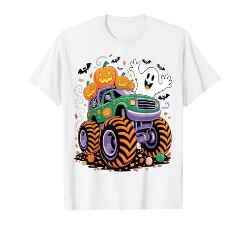 Ghost Monster Truck Kürbis Halloween Kostüm Kleinkind Jungen T-Shirt Ghost Monster Truck Kürbis Halloween Kostüm Kleinkind Jungen T-Shirt von Spooky Monster Truck Ghost Pumpkin Halloween Vibes