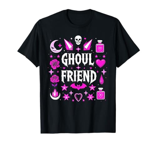 Witchy Pink Ghoul Friend Halloween Collage Damen Top T-Shirt Witchy Pink Ghoul Friend Halloween Collage Damen Top T-Shirt von Spooky Potion Apparel Co