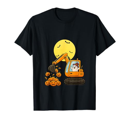 Fun Boo Driving Bagger Kürbis Lustig Halloween Kinder Jungen T-Shirt Fun Boo Driving Bagger Kürbis Lustig Halloween Kinder Jungen T-Shirt von Spooky Pumpkin Apparel