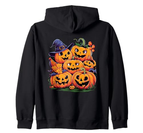 Pumpkin Patch Crew Halloween Gesichter Kapuzenjacke Pumpkin Patch Crew Halloween Gesichter Kapuzenjacke von Spooky Pumpkin Halloween Fun Vibes