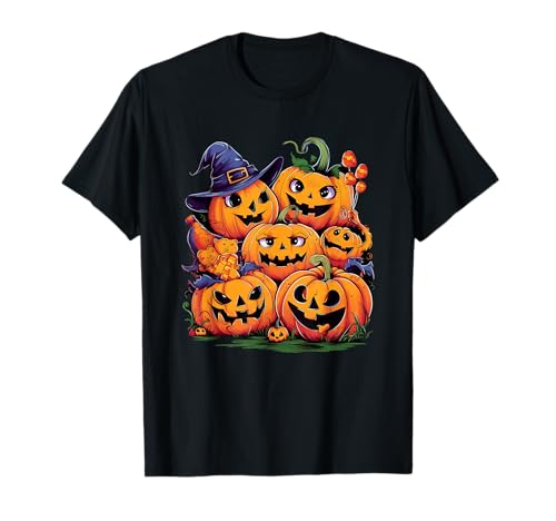Pumpkin Patch Crew Halloween Gesichter T-Shirt Pumpkin Patch Crew Halloween Gesichter T-Shirt von Spooky Pumpkin Halloween Fun Vibes